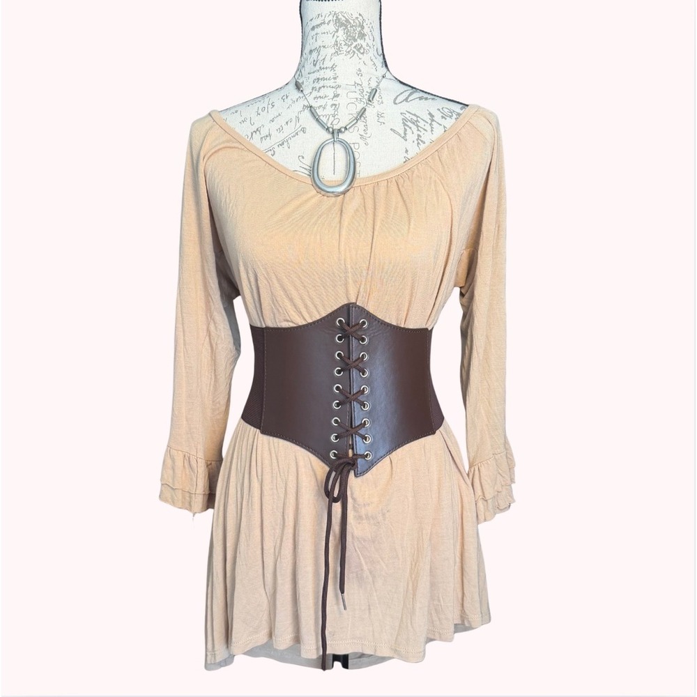 Y2K Cream Top with Bell Sleeves